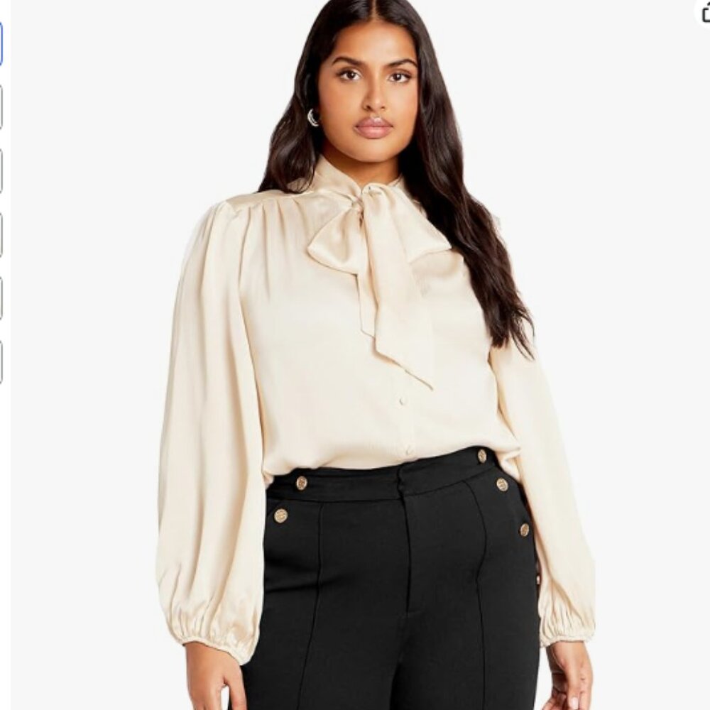 City Chic Women's Plus Size Shirt - Aria - Champagne - XL